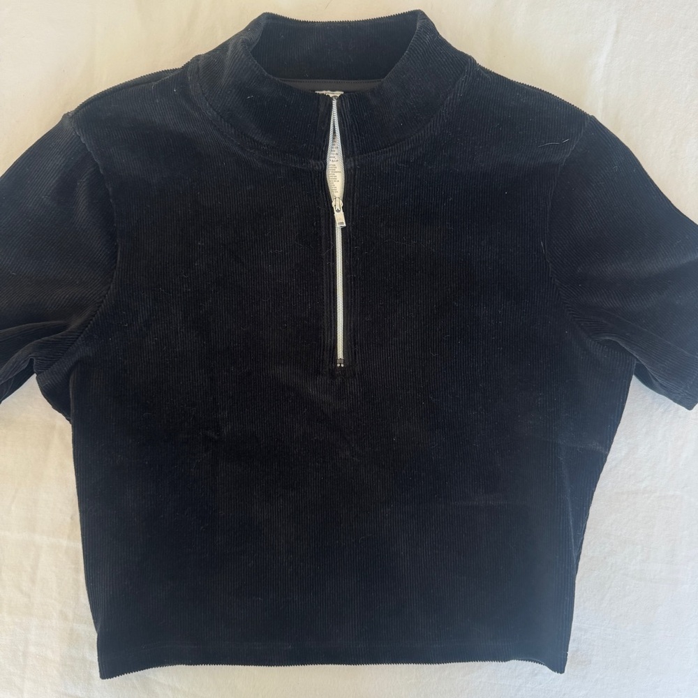 Alo Micro Corduroy Half Zip Short Sleeve